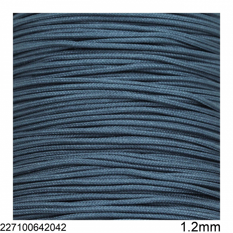 Κορδόνι jade A' Στρογγυλό 1.2mm 10μετρα - γκρι σκουρο - 10μετρα