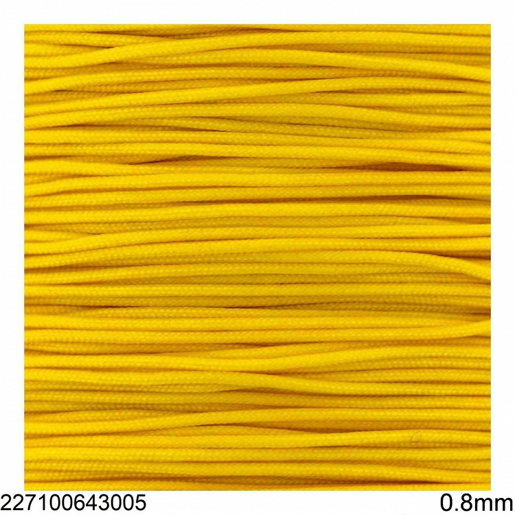Μακραμε γορδονι jade 0.8mm 10μετρα - κιτρινο εντονο