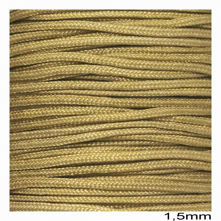 Κορδόνι Jade Γυαλιστερό 10 μετρα 1.5mm 227100345 - Μπεζ σκουρο