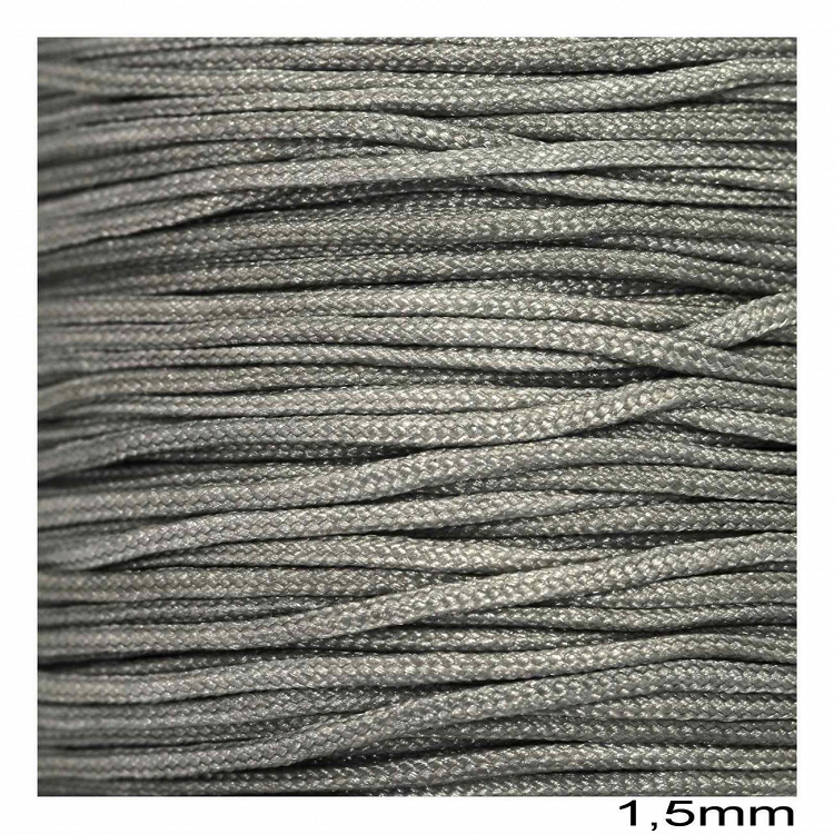 Κορδόνι Jade Γυαλιστερό 10 μετρα 1.5mm 227100345 - Γκρι