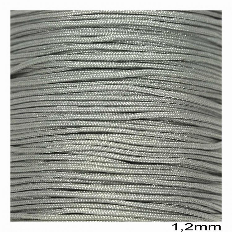 Κορδόνι γυαλιστερο Jade A 1.2mm 10μετρα - ΓΚΡΙ ΑΝΟΙΧΤΟ - 10μετρα