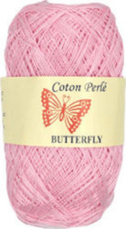 coton perle butterfly ART 90 petalouda - ΡΟΖ