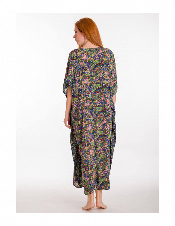 καφτανι art silk με adjuster 6650 rima - ροζ-πρασινο - ONE SIZE