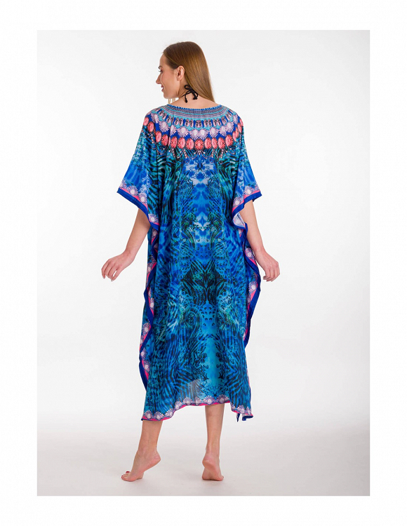 Γυναικειο καφτανι 655 rima - ΜΠΛΕ ΜΑΡΙΝ - ONE SIZE
