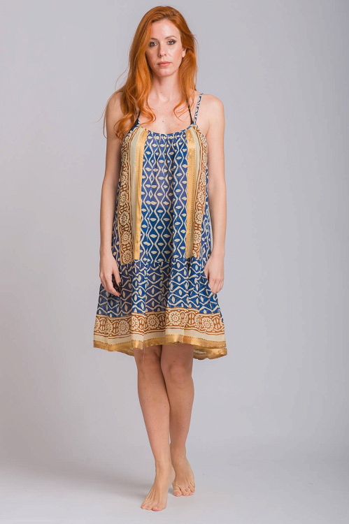 MINI ΦΟΡΕΜΑ BOHO 3132 rima - ΜΠΕΖ - ONE SIZE