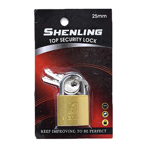 Ατσάλινο Λουκέτο Πέταλο με Κλειδί 25mm shenling