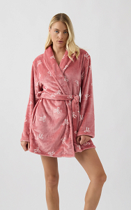 Bows Fleece Women's Robe 52706 minerva