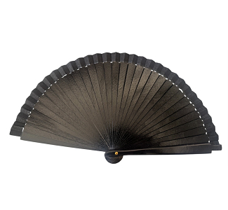 Βεντάλια ξύλινη μονόχρωμη 19cm 9075