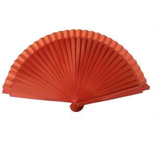 Βεντάλια ξύλινη μονόχρωμη 19cm 9075