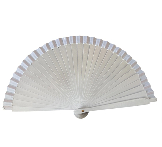 Βεντάλια ξύλινη μονόχρωμη 19cm 9075