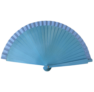 Βεντάλια ξύλινη μονόχρωμη 19cm 9075