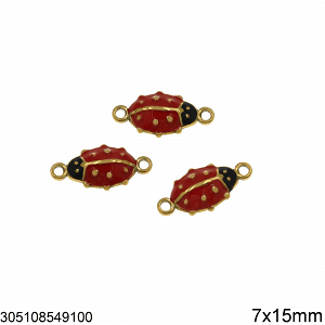 Διάστημα Ατσάλινο Πασχαλίτσα με Σμάλτο 7x15mm 305108549