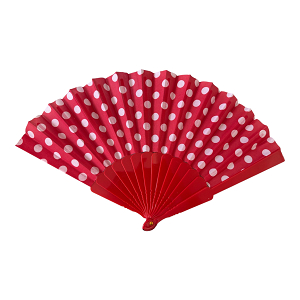 Βεντάλια πλαστική πουά 23cm 11219