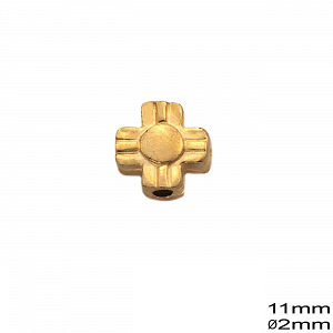 Casting Cross Bead 11mm with 2mm hole 255110386