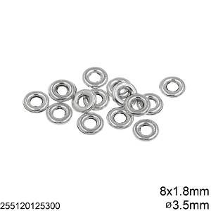 Χάνδρα Χυτή Ροδέλα 8x1.8mm με Τρύπα 3.5mm 255120125