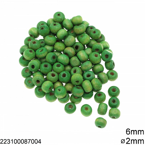 Wooden Bead 6mm with Hole 2mm