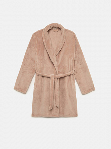 Μονόχρωμη Fleece Γυναικεία Ρόμπα 53080 minerva