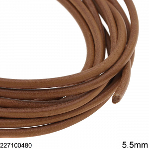 Leather Cord 5.5mm, Natural