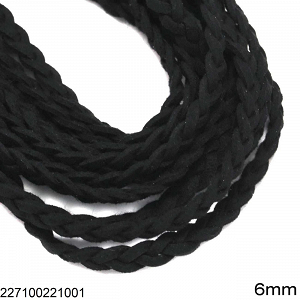 Suede Flat Cord Braided 6mm 227100221