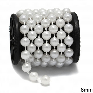 Plastic Pearl by Meter 8mm 233100208