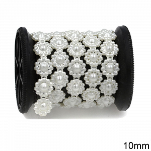 Plastic Pearl by Meter Flower 10mm 233100271