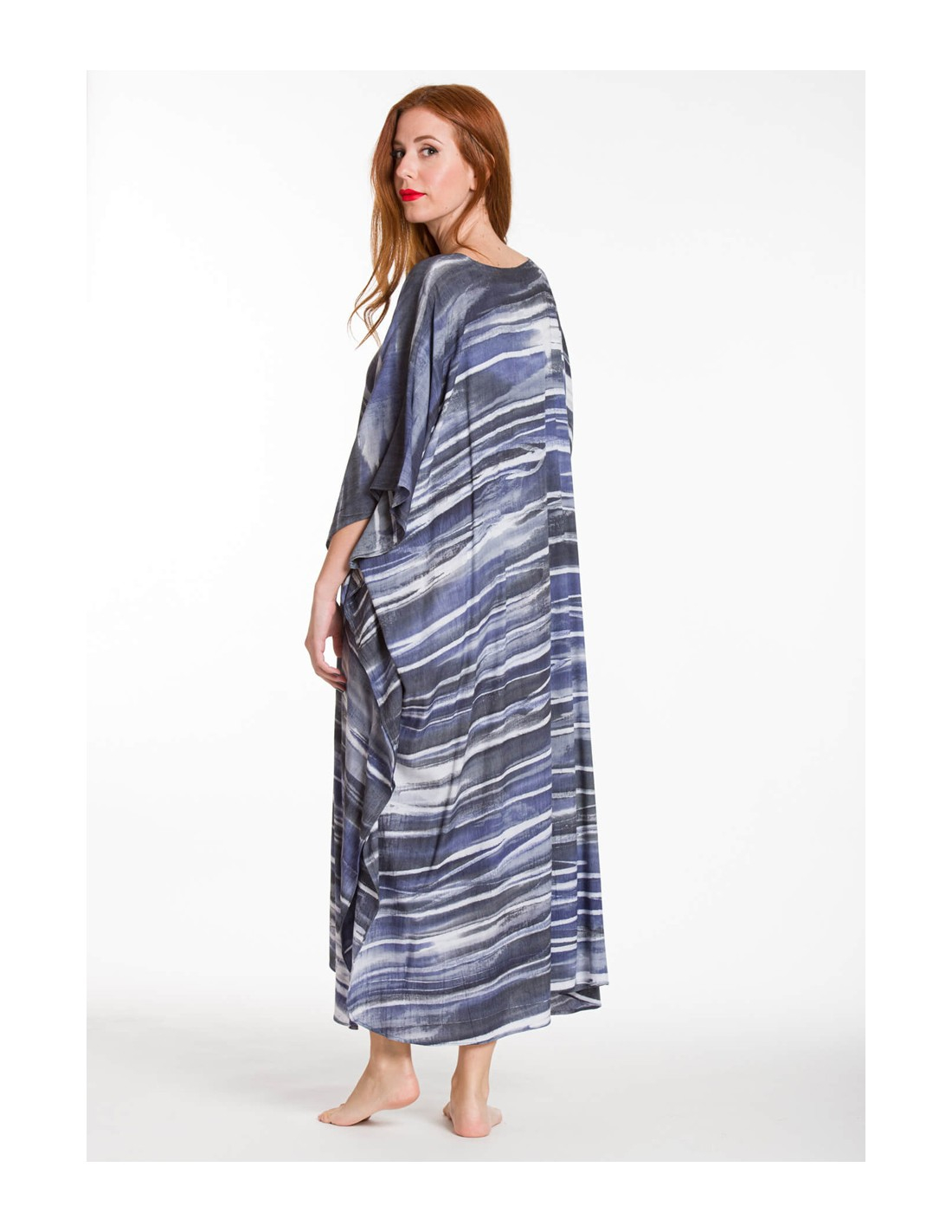 γυναικειο καφτανι βισκοζ 6105 rima tie dye