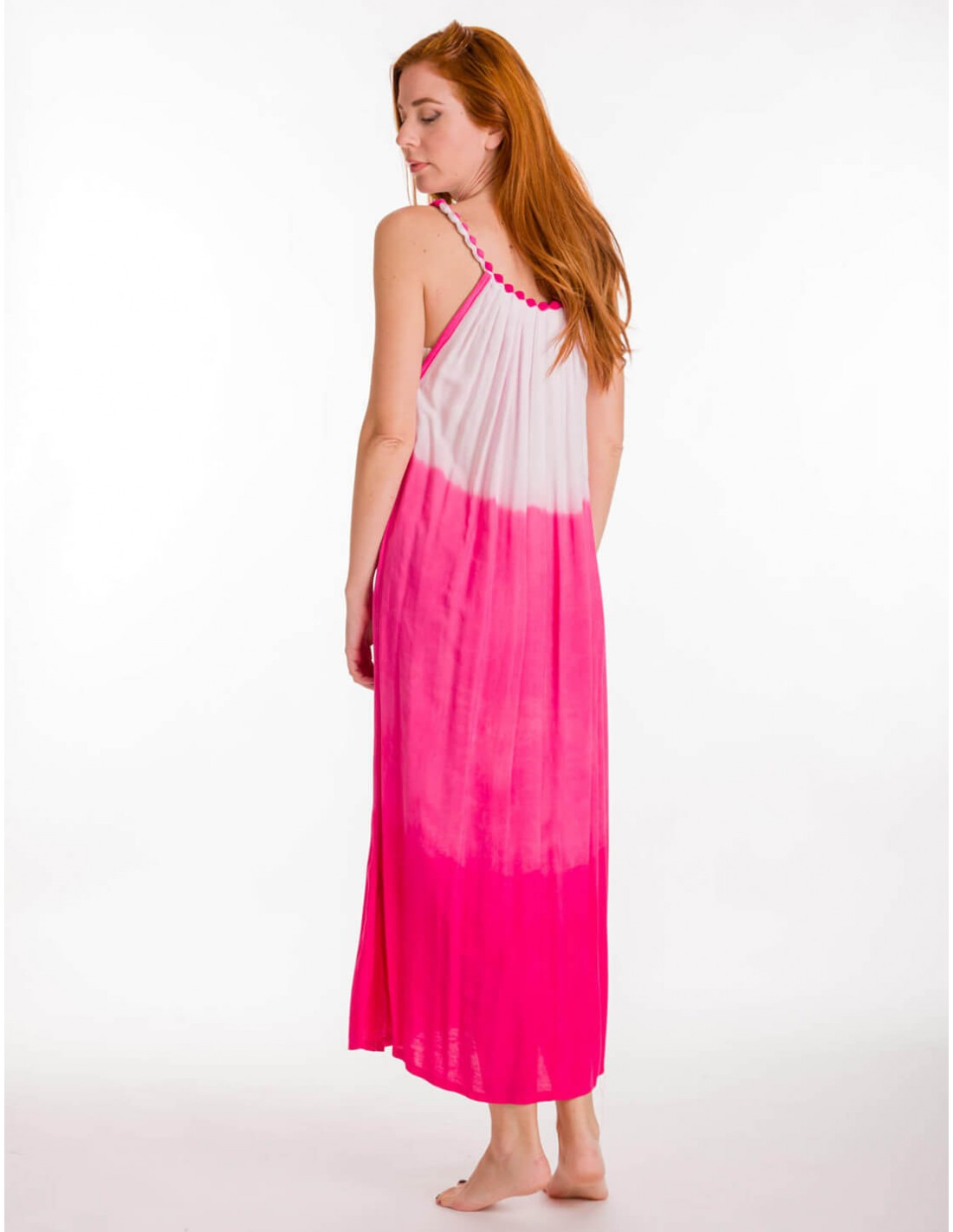γυναικειο αμανικο φορεμα tie dye viscose 369 rima
