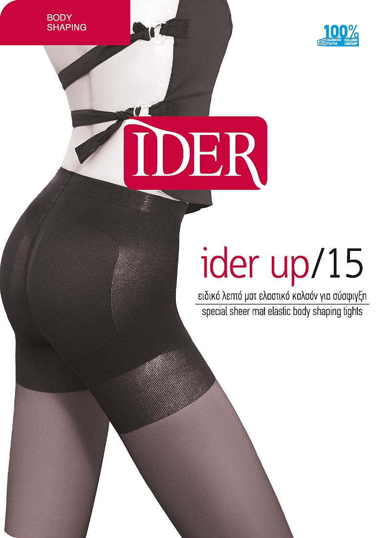 WOMAN BODY SHAPING ULTRA SHEER MATT ELASTIC TIGHTS 15DEN WITH LIFT UP BUTTOCKS PANTY-IDER UP 15 1245