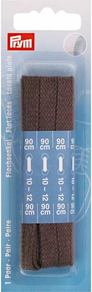 Prym Κορδόνια Παπουτσιών Καφέ 2τμχ 90cm 974721
