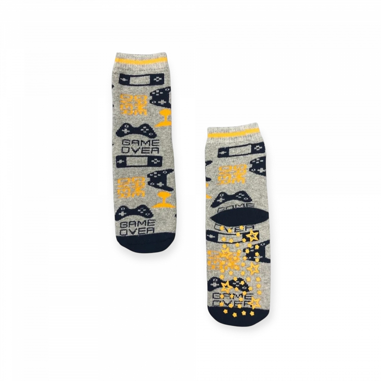 TERRY COTTON CREW SOCKS WITH ABS ANTI-SLIP SOLE & PATTERN GAME OVER 252023 IDER