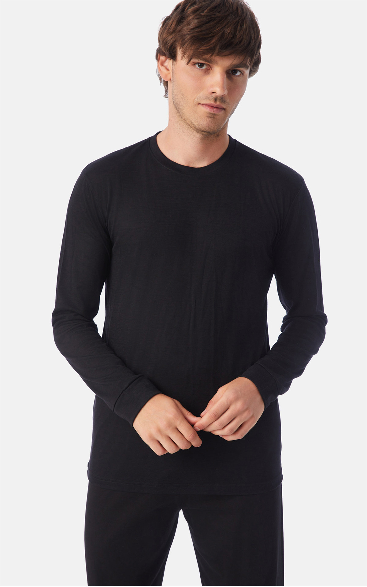 Fine Merino Wool Ανδρική Μάλλινη Μπλούζα 10307 minerva