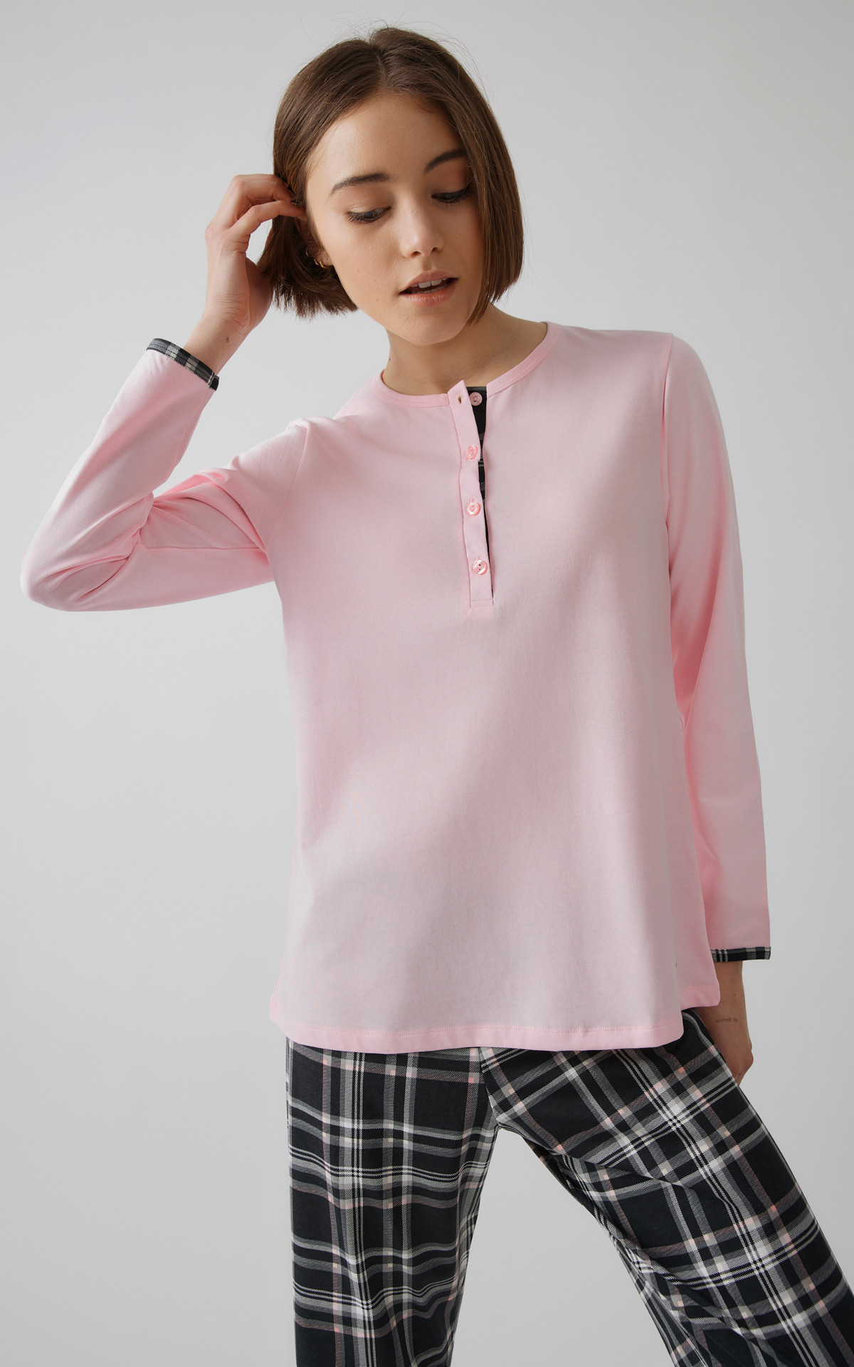 Cosy Club Women's Pyjama Set with placket 52602 MINERVA