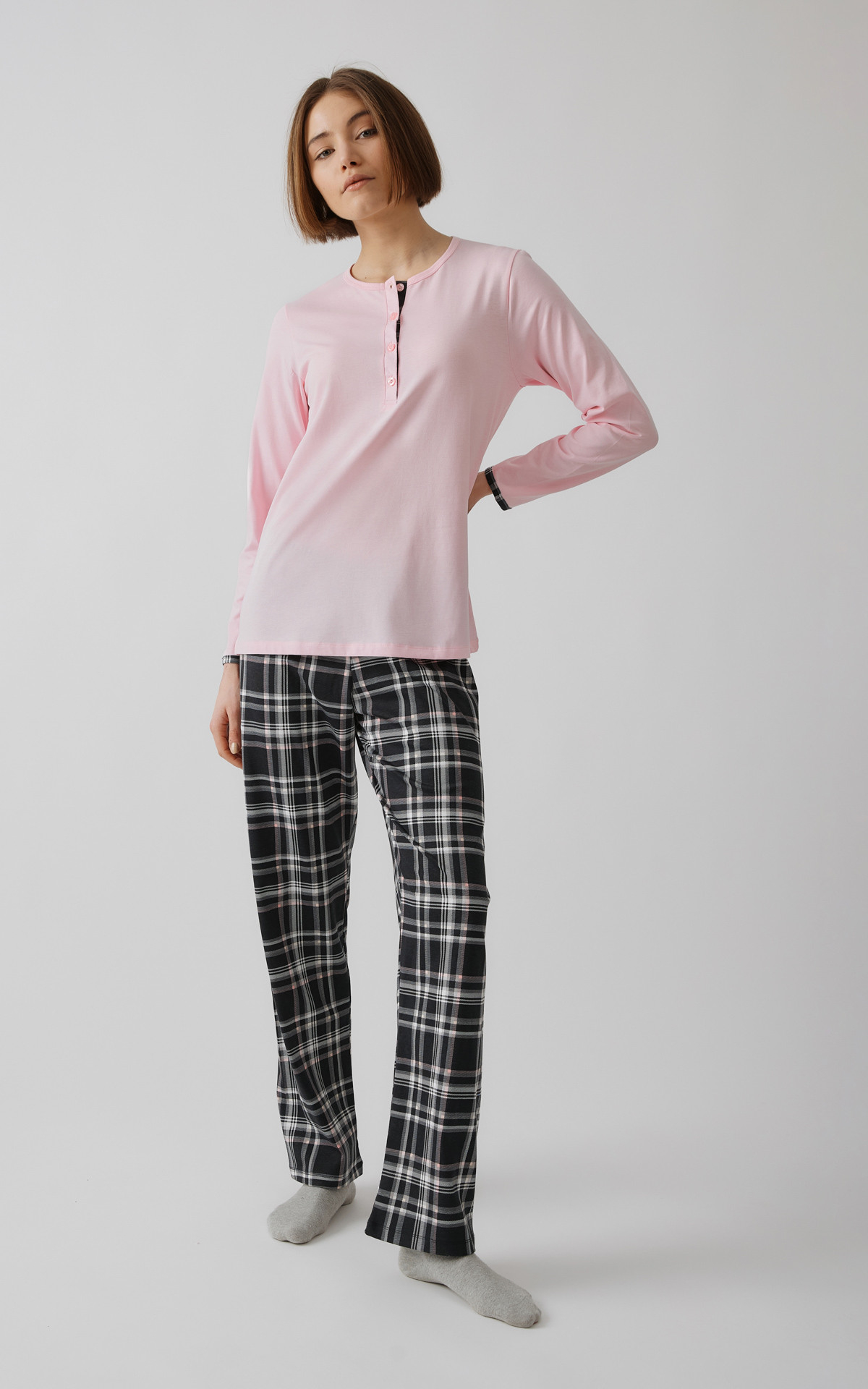 Cosy Club Women's Pyjama Set with placket 52602 MINERVA