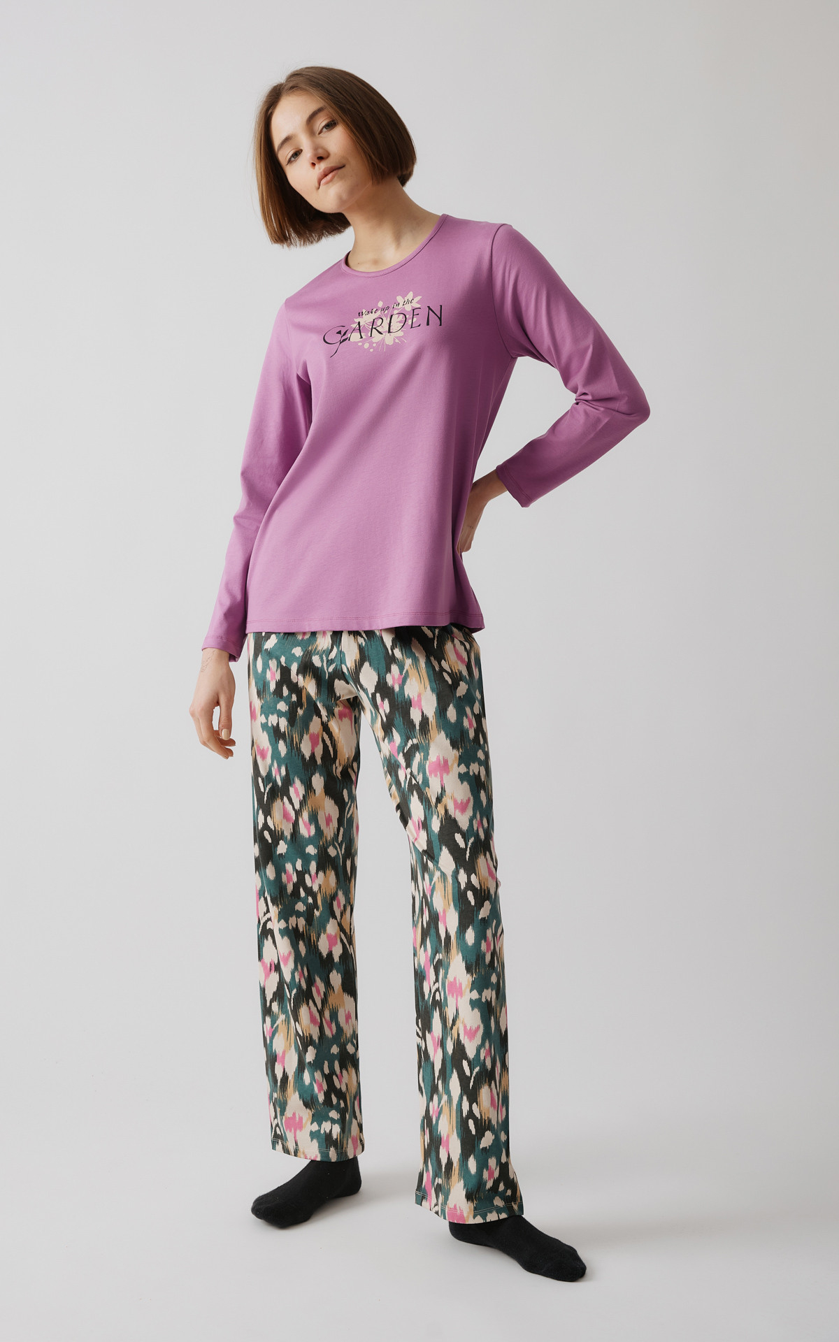 Abstract Floral Women's Pyjama Set 52632 minerva