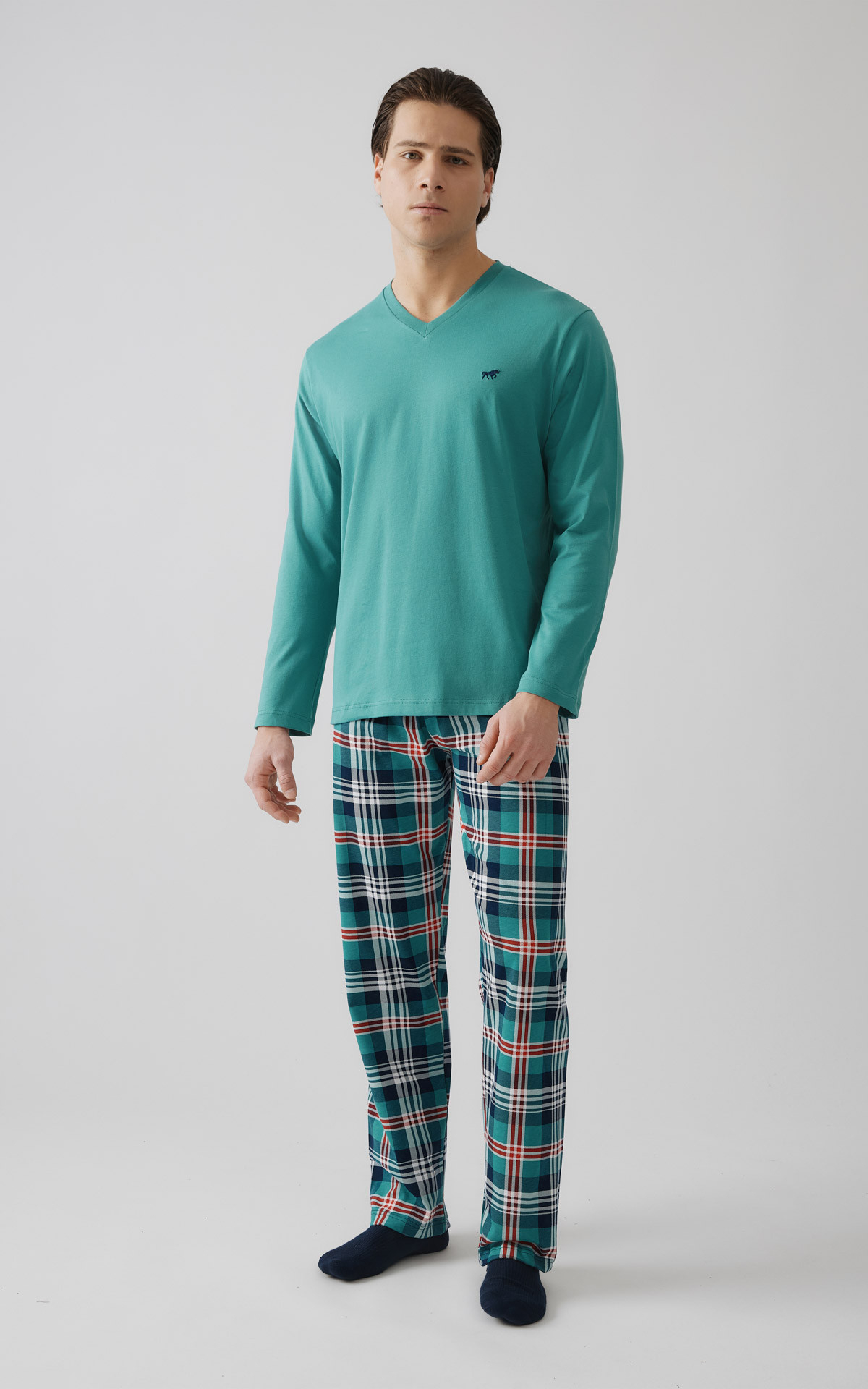 Bull V- Neck Men's Pyjama Set 71257 minerva