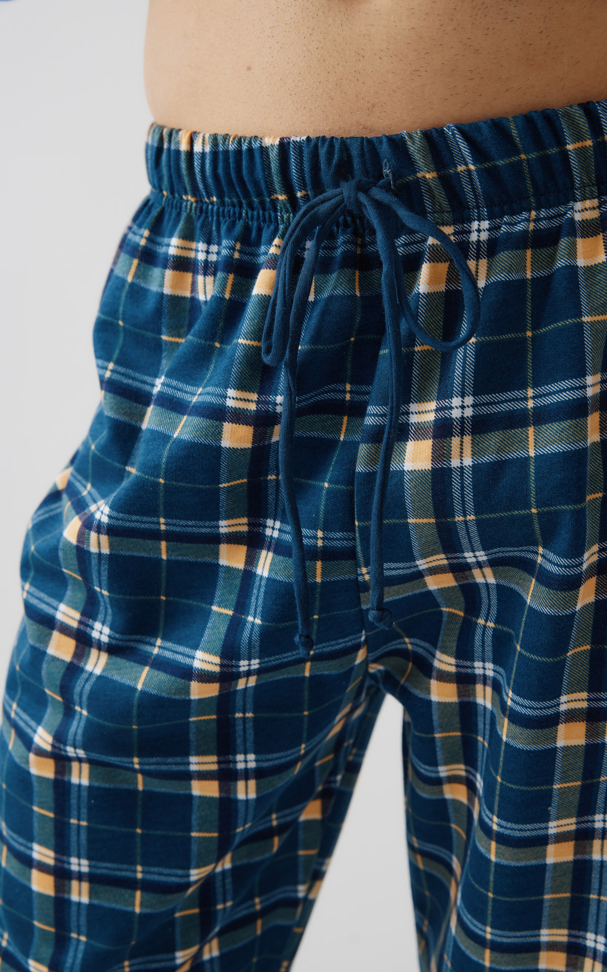 Plaid Buttoned Unisex Pyjama Set - RED 71268 minerva