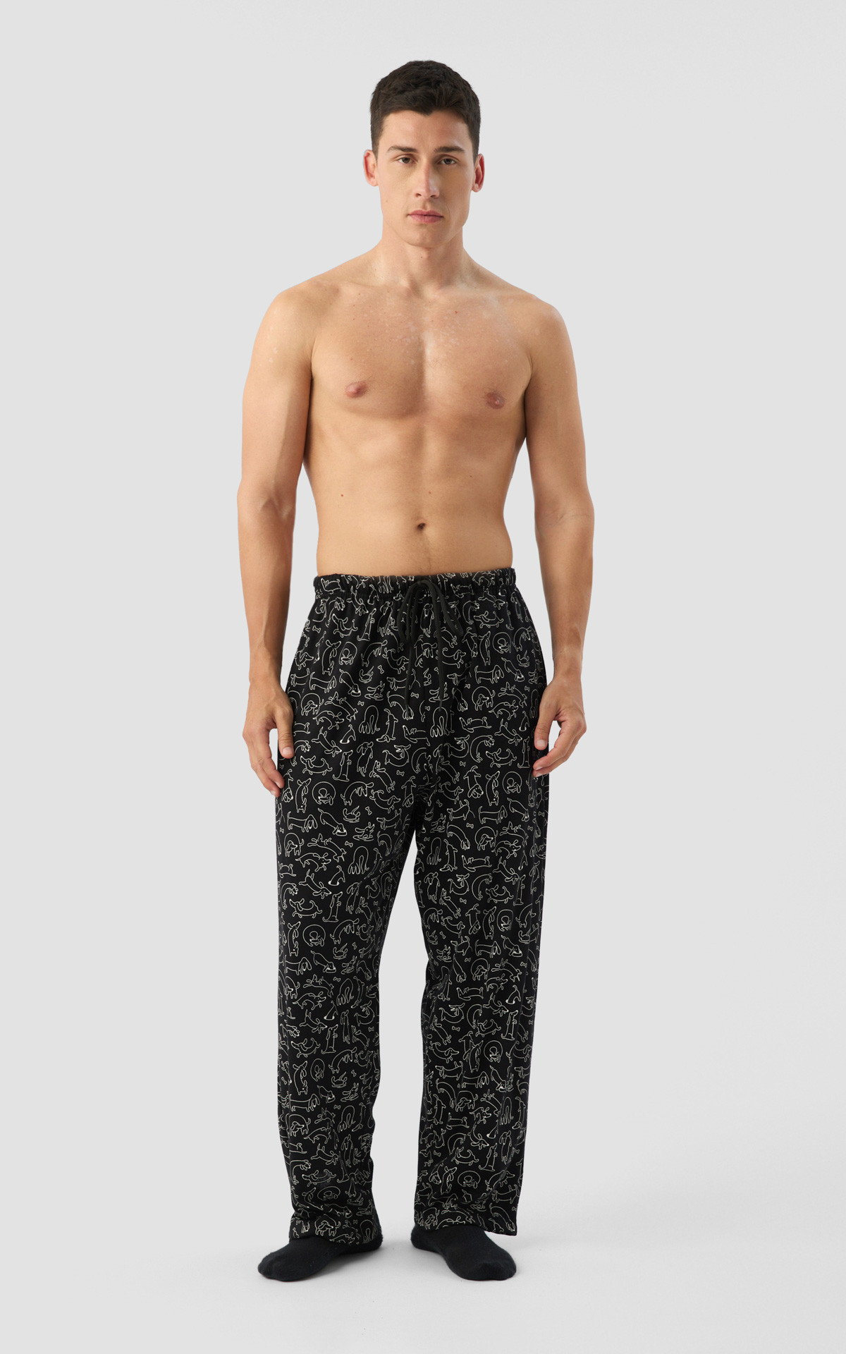 Εμπριμέ Oversized Ανδρικό Παντελόνι 71506 minerva