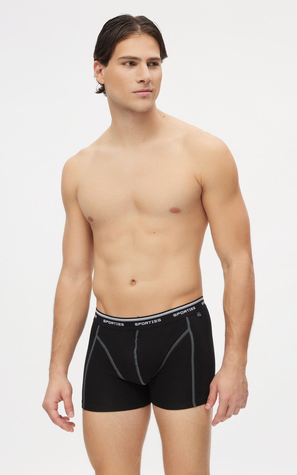 Minerva Ανδρικά Boxer Μαύρο / Γκρι Μονόχρωμα 2Pack 29411
