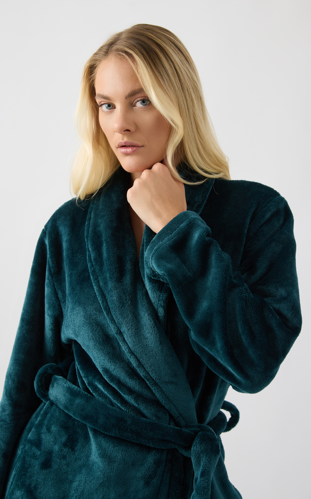 Fleece Μακριά Γυναικεία Ρόμπα 52702 minerva