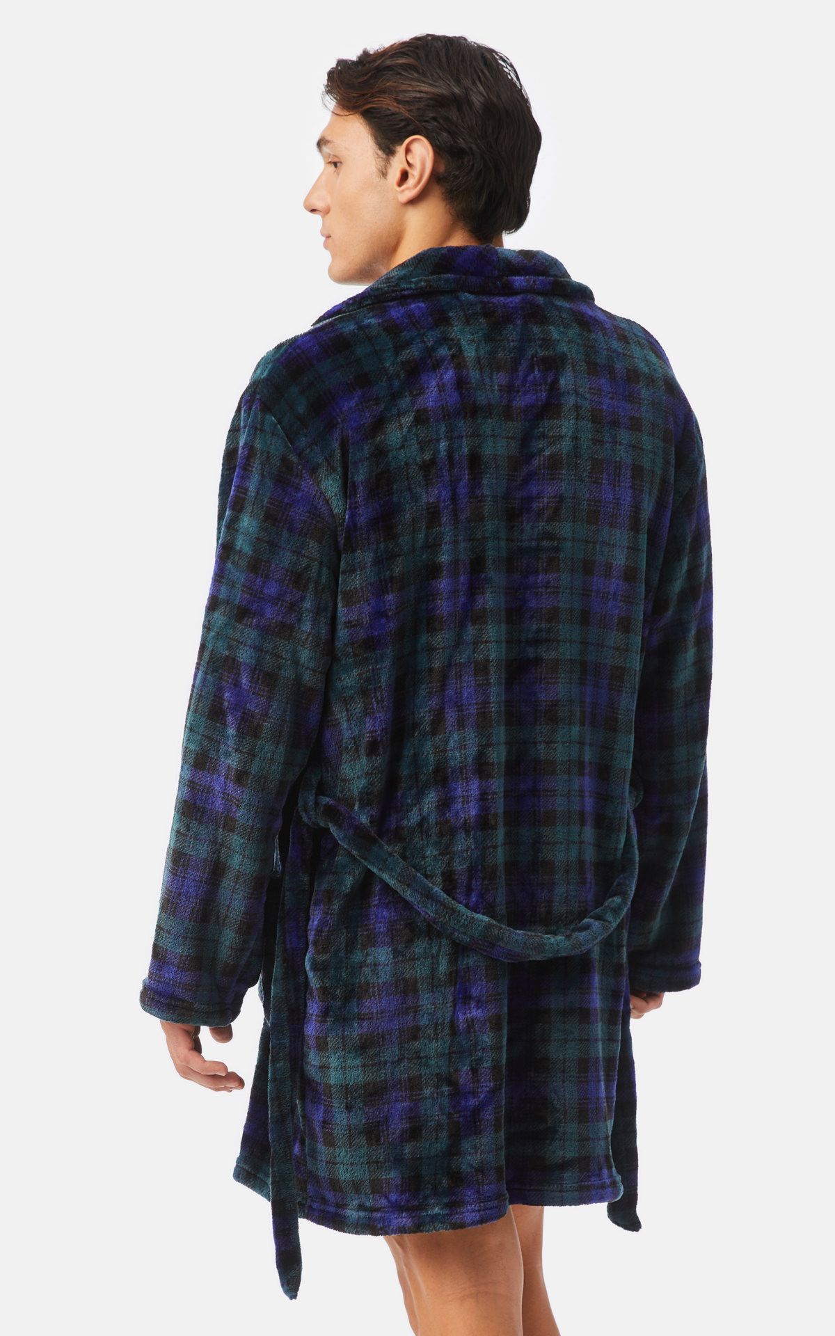 Καρό Fleece Ανδρική Ρόμπα 71141