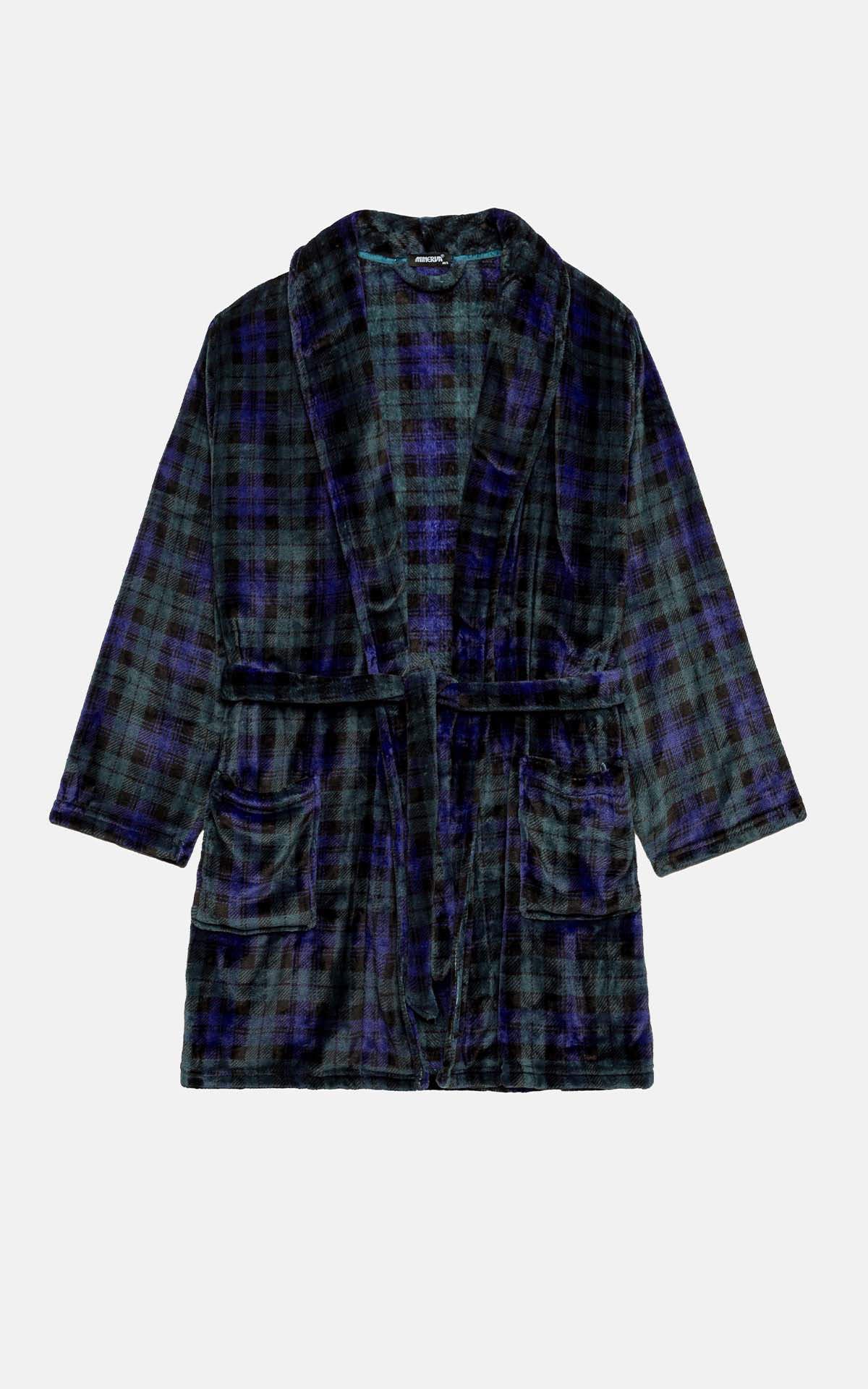 Καρό Fleece Ανδρική Ρόμπα 71141