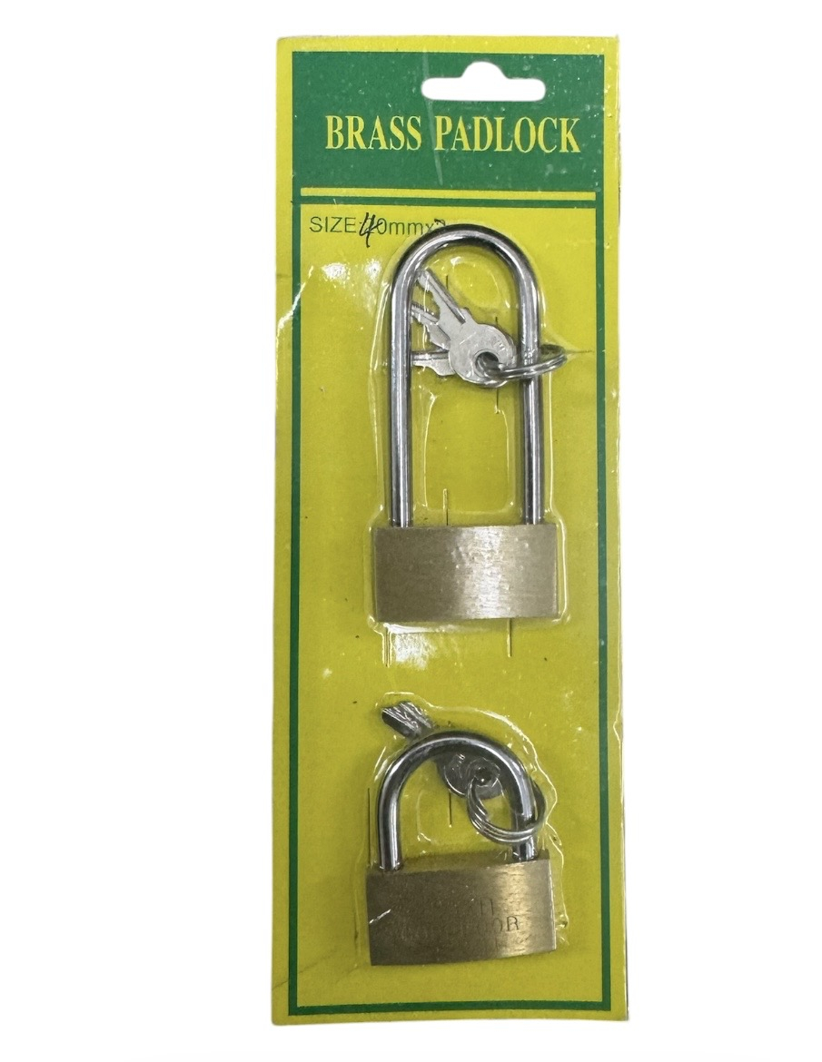 λουκετο σετ 2 τεμαχιων 40mm brass padlock m-142