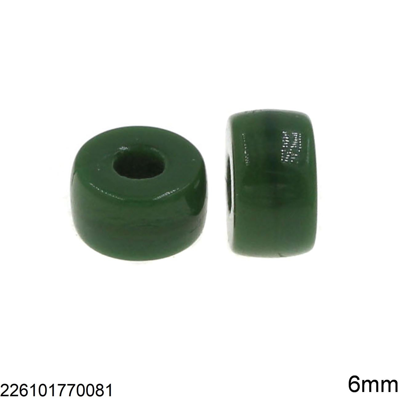 Αλογόχανδρα Γυάλινη 6x3.5mm με τρύπα 2mm 226101770