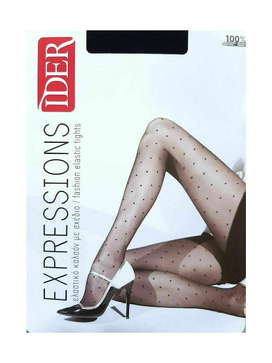 IDER Exressions Γυναικείο Καλσόν 20 Den Μαύρο Πουά 7067