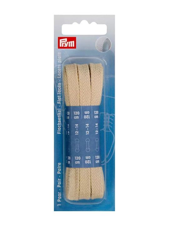 Prym Κορδόνια Παπουτσιών Μπεζ 2τμχ 120cm 974732