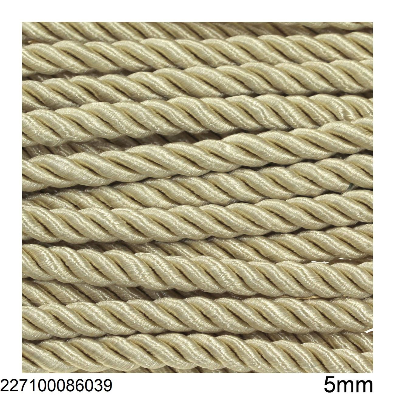 Κορδόνι Στριφτό Γυαλιστερό 5mm 227100086
