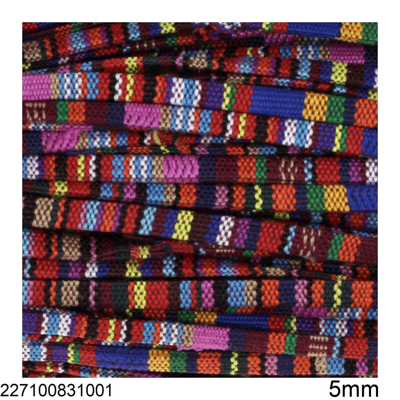 Boho Fabric Flat Cord 5mm 227100831